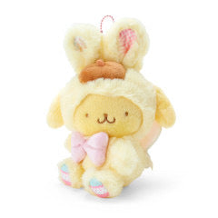 Pompompurin Plushy Keychain Mascot Easter Rabbit Sanrio